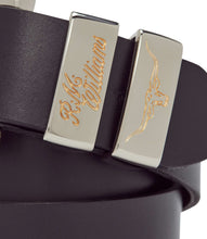 Load image into Gallery viewer, R.M.Williams Drover Belt - Black – Polished Nickel