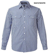 Load image into Gallery viewer, MENS - PILBARA CHECK COTTON WORKSHIRT - RMPC004