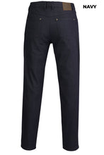 Load image into Gallery viewer, MENS - COTTON STRETCH JEANS - NAVY/MOSS GREEN/BLACK