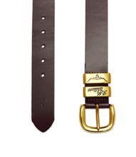 Load image into Gallery viewer, R.M.Williams Drover Belt - Chestnut – High Polish Brass
