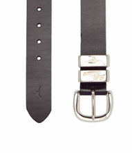Load image into Gallery viewer, R.M.Williams Drover Belt - Black – Polished Nickel
