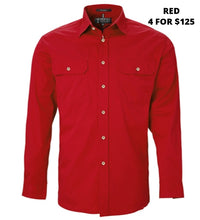 Load image into Gallery viewer, MENS - PILBARA OPEN FRONT WORKSHIRT
